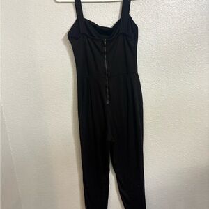 Charlotte Russe Black Jumpsuit with Zipper Detail